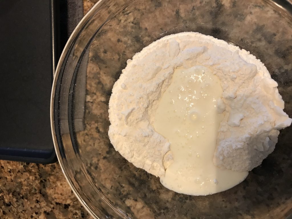 Freezing ingredients for quick biscuits