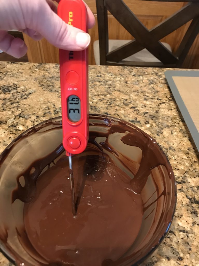 Tempering dark chocolate