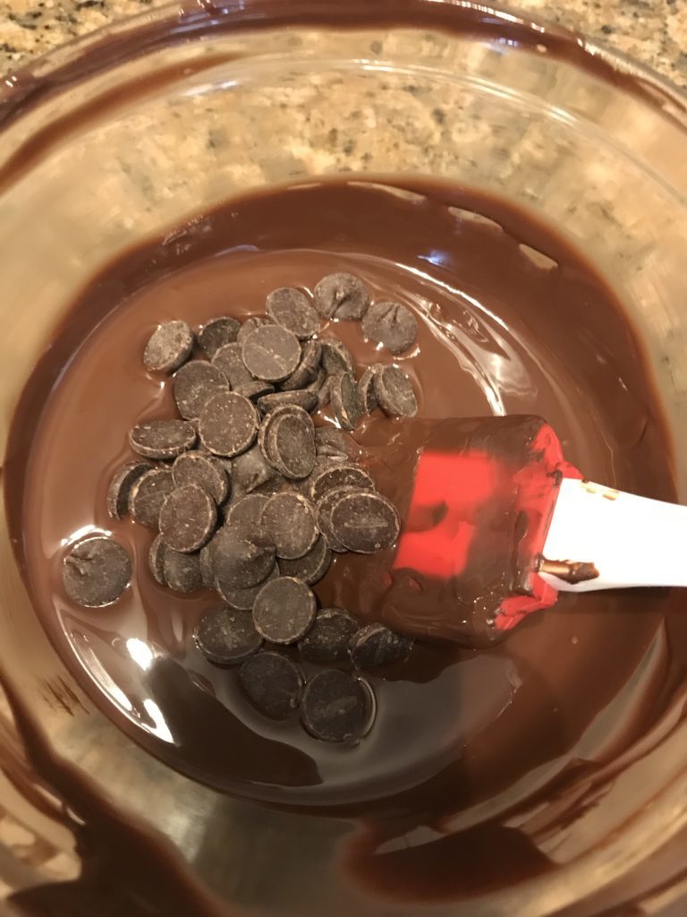 Tempering dark chocolate