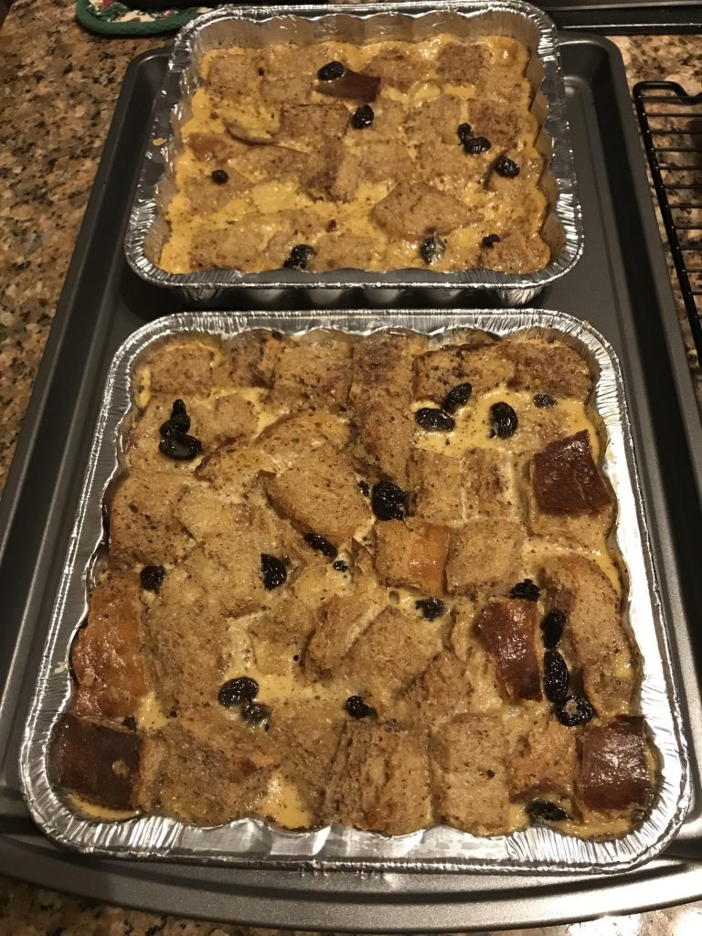 delicious British bread pudding