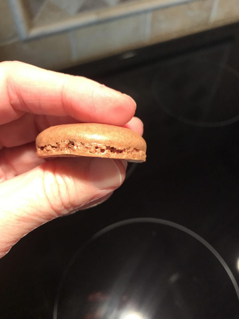 Cinnamon Chocolate Macarons with Peanut Butter