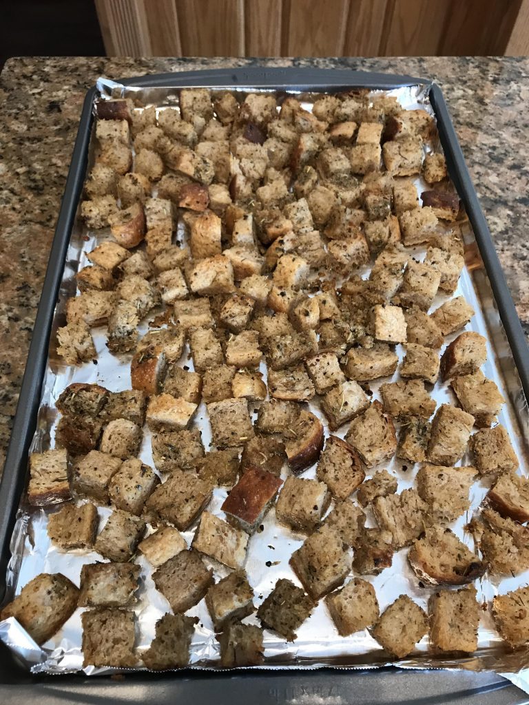 amazing Italian garlic croutons