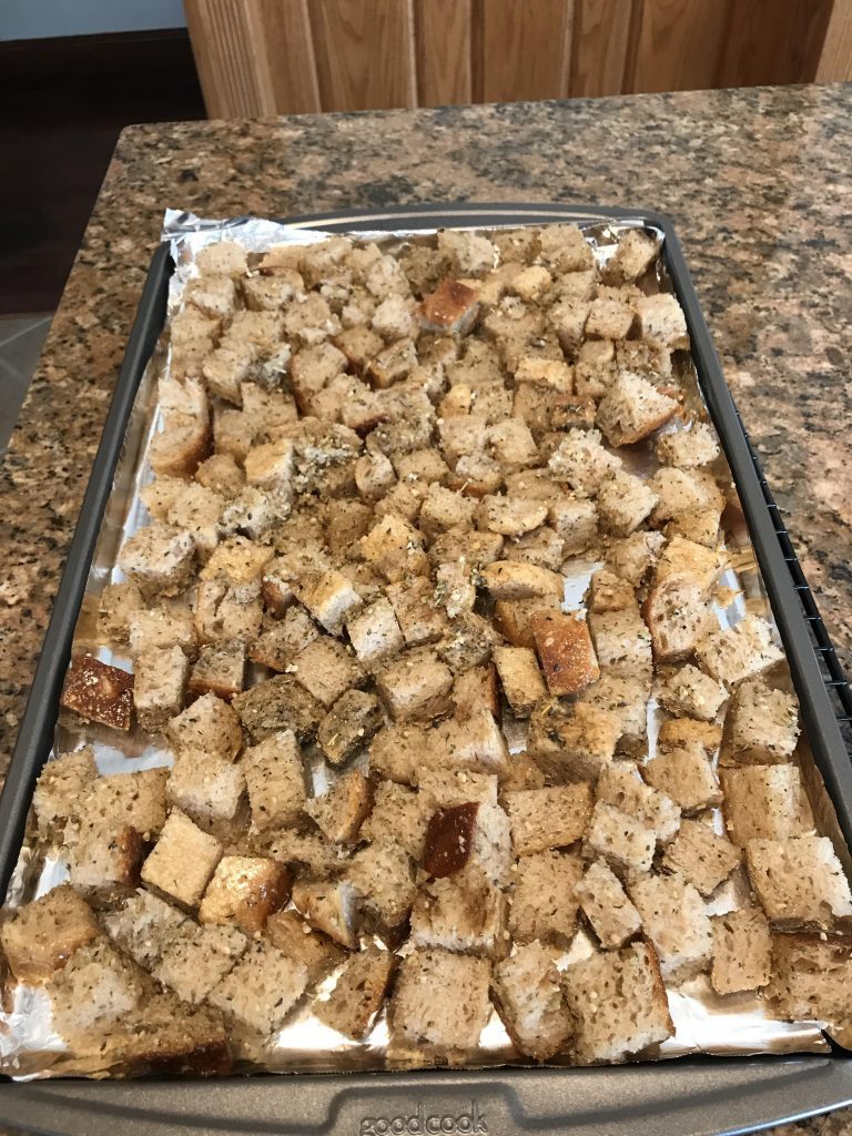 amazing Italian garlic croutons