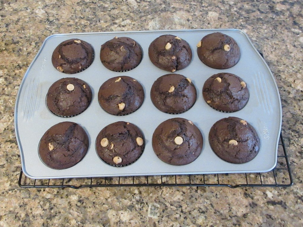 Chocolate Peanut Butter Chip Muffins